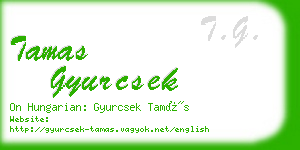 tamas gyurcsek business card